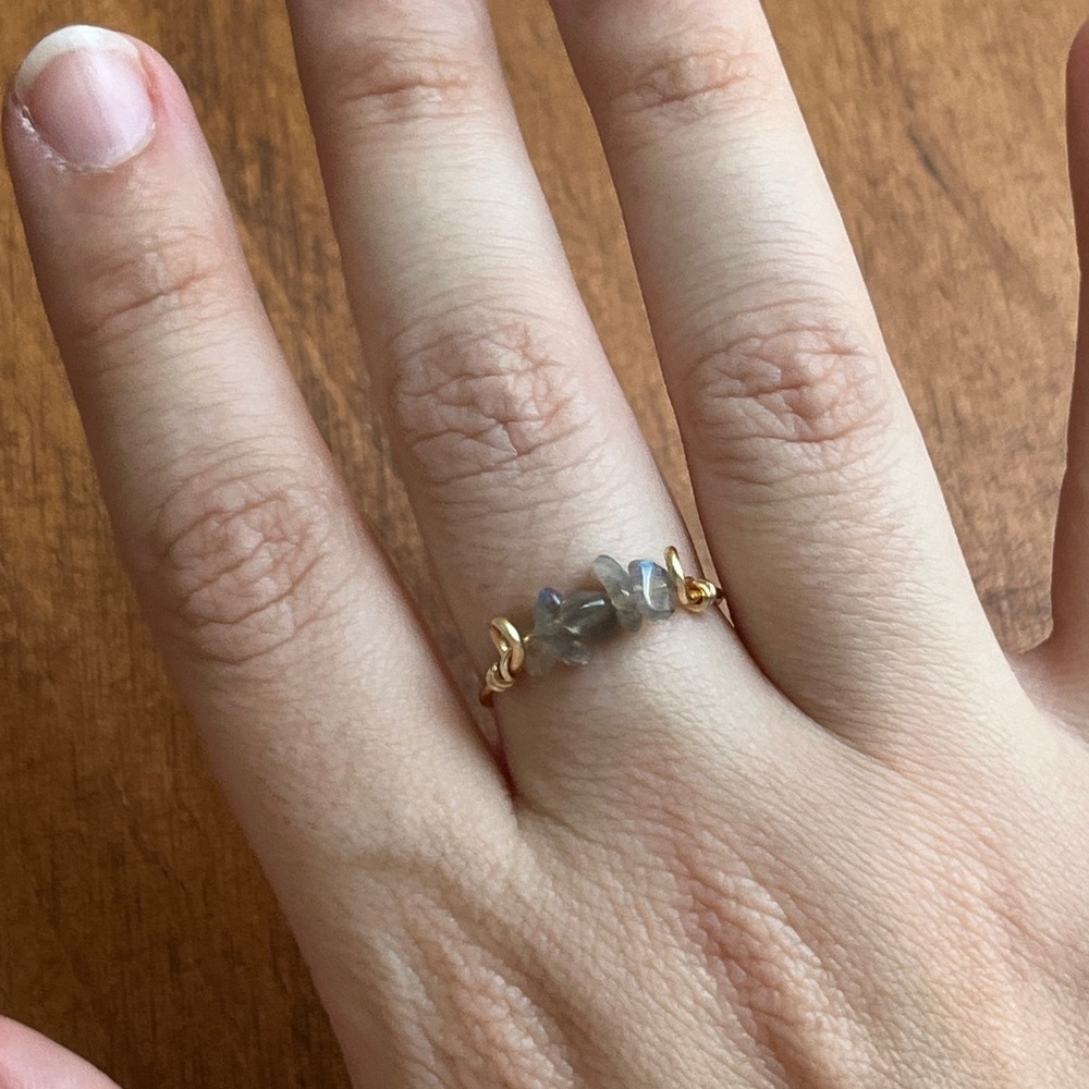 Laborite Gold Wire Wrapped Ring size 7